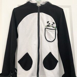 Lokisa Panda Zip Up Hoodie with Drawstring Waist
